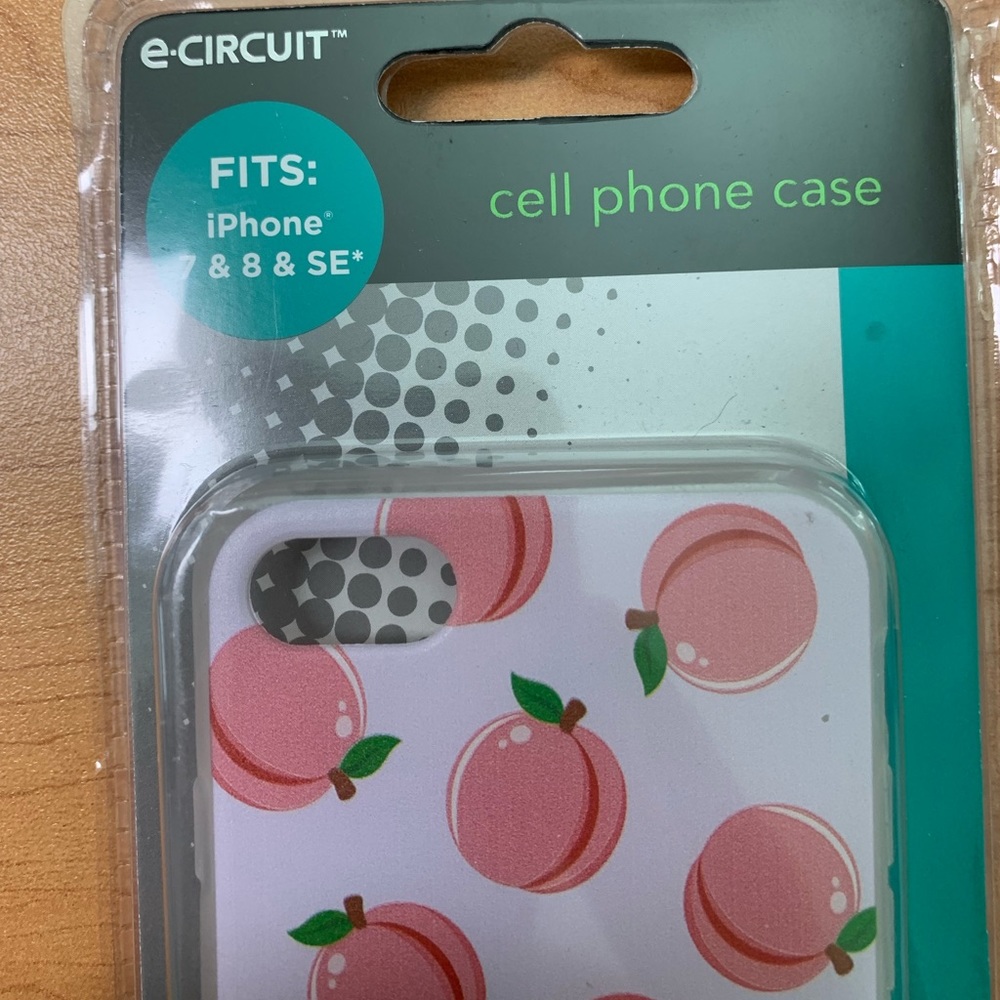 E-Circuit Cell Phone case for iPhone 7, 8 and SE NTW Peaches